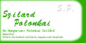 szilard polonkai business card
